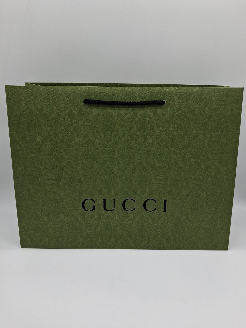 GUCCI Equilibrium Green Large Shopping Gift Bag Rope Handles 19" Luxury Package